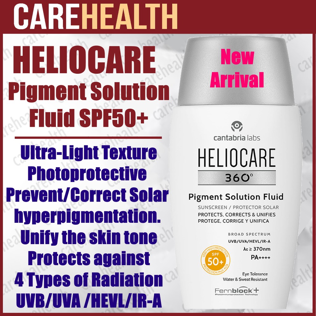 Heliocare Pigment Fluid Solution SPF50+ /Age Active / Mineral Tolerance ...