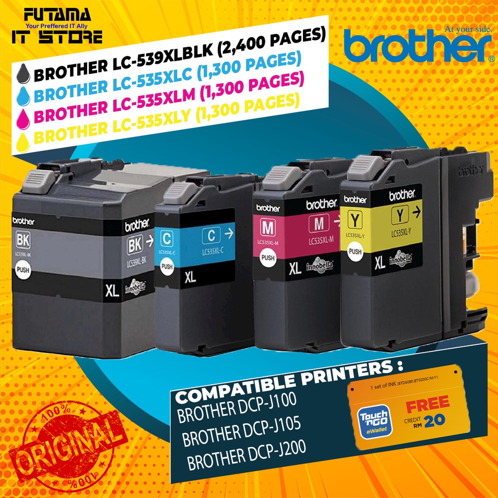 Brother LC539XL-BK LC535XL-C LC535XL-M LC535XL-Y Cartridge ...