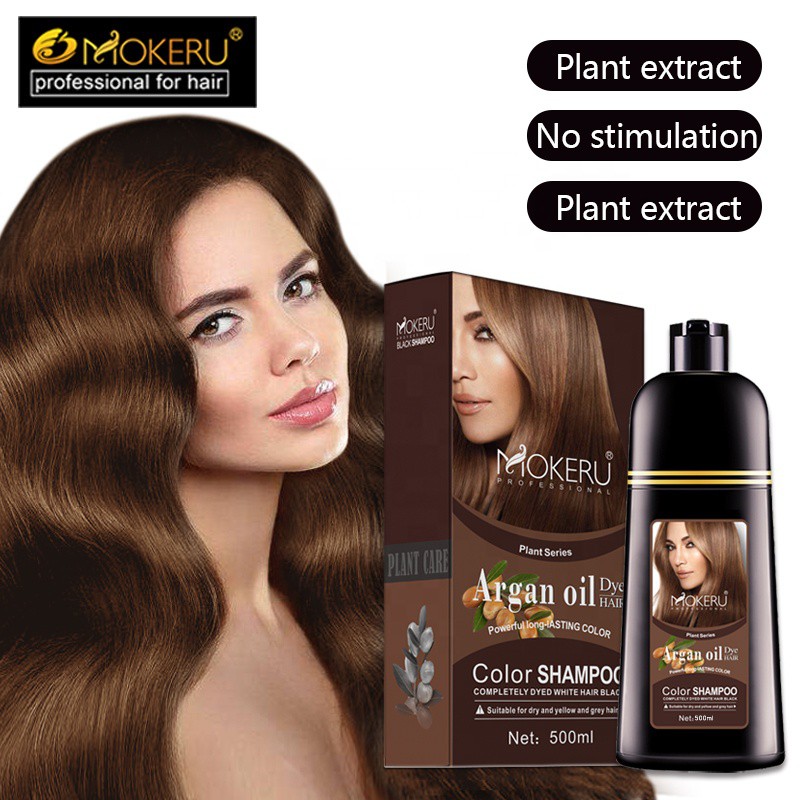 MOKERU] Argan Oil Color Shampoo [8 Colours] Long-lasting Plant-based Hair  Dye Shampoo New Improved & Powerful Formula | Shopee Singapore