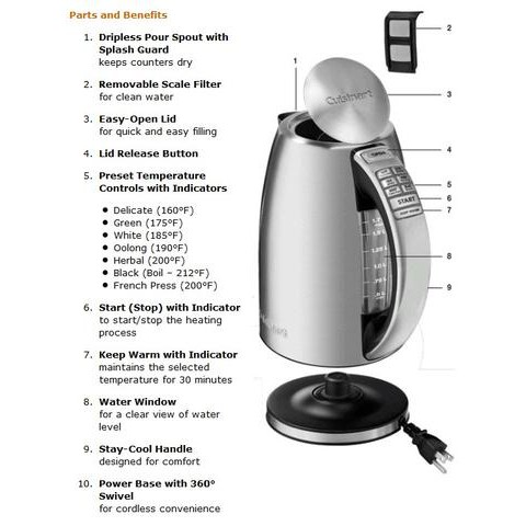 perfectemp cordless electric kettle