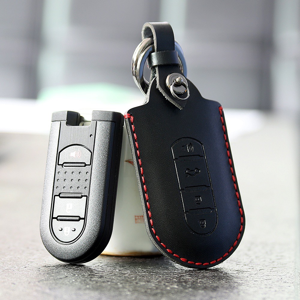 Perodua Myvi Bezza Axia Smart Key Keyless Remote Protect Cover Remote Key 100 Genuine Real Cow Leather Cases Shopee Singapore