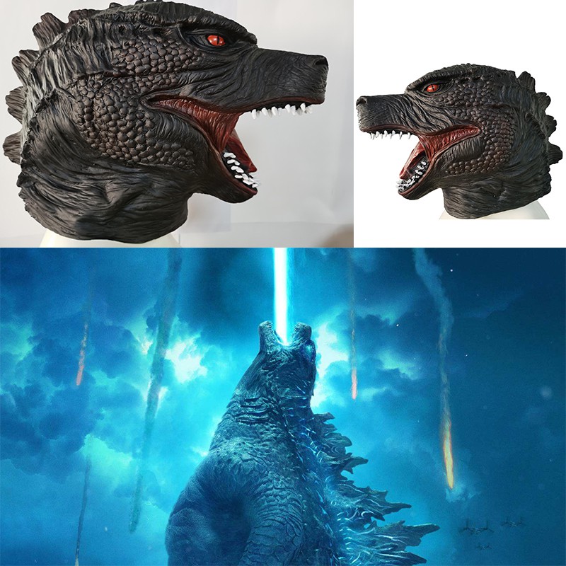 Fast Shipping Halloween Horror 3d Godzilla Dress Up Mask T Rex Dinosaur Pretend Cosplay Toy Adults Animal Anime Costume Carnival Party Mask Decoration Gifts Shopee Singapore - halloween event ghost godzilla roblox