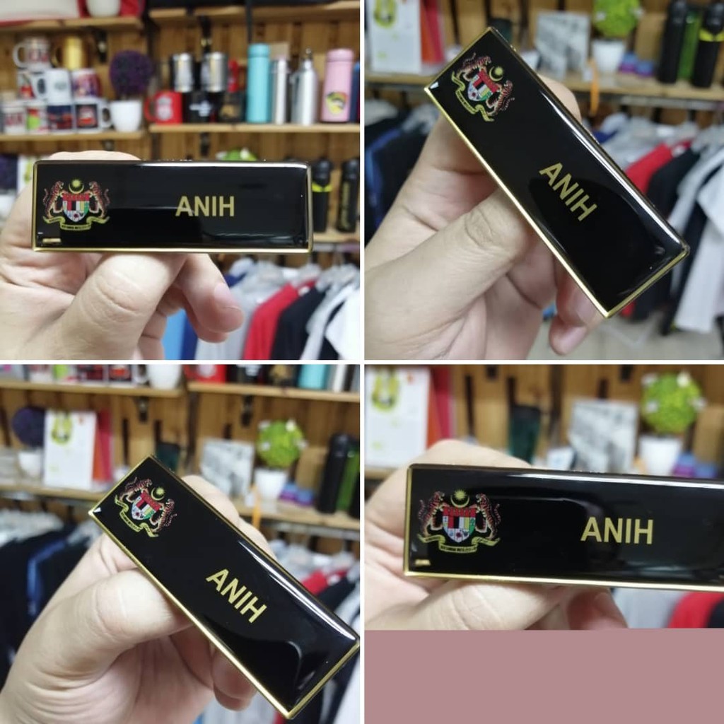 Shop Malaysia Name Tag Metal Epoxy 75x25mm Shopee Singapore