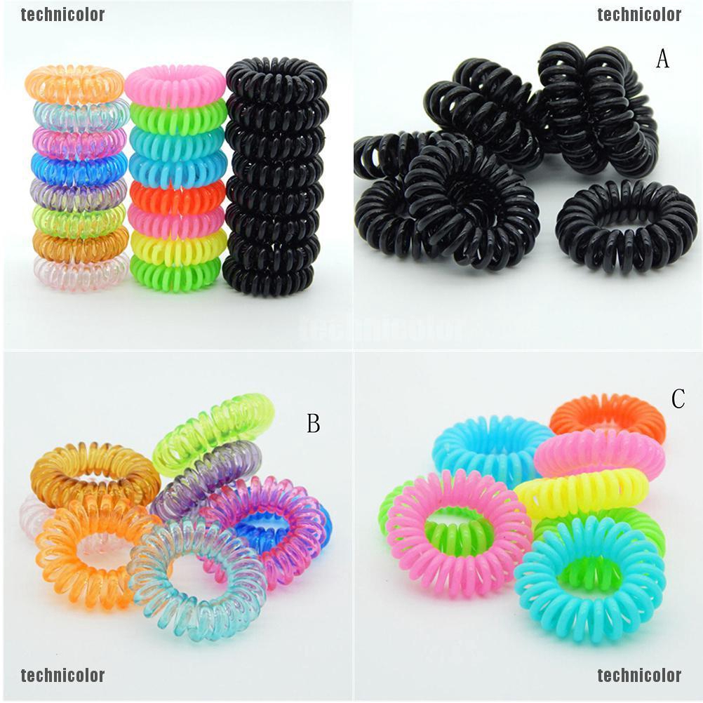 10 Pcs Plastic Hair Ties Spiral Hair Ties No Crease Coil Hair
