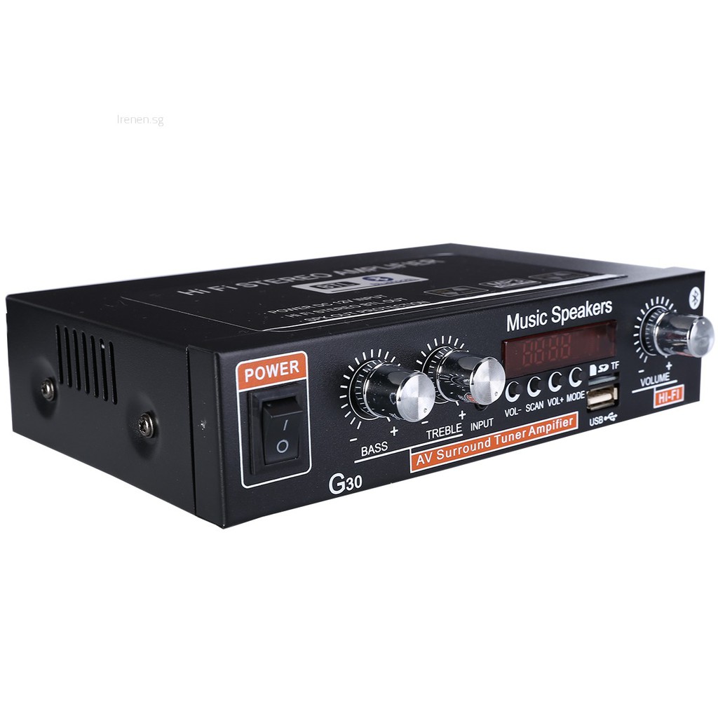 Irenen Bluetooth 2ch Channel Hifi Digital Audio Stereo Power Amplifier Car Home Shopee Singapore