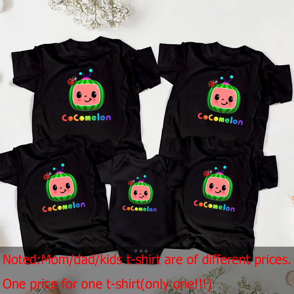 Cocomelon Family Tshirt Cocomelon Matching Family T-Shirts Cartoon Dad Mom Kids Family Clothes – >>> top1shop >>> shopee.sg