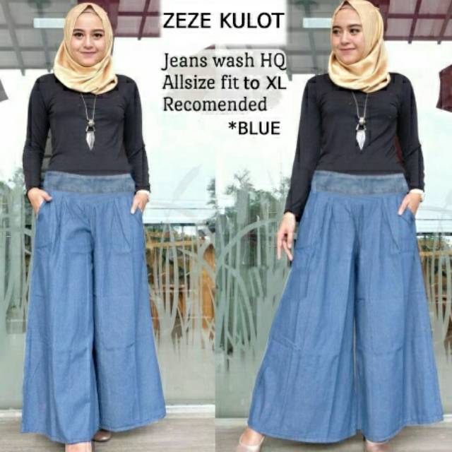 Zeze Culottes Culottes Culottes Pants Culottes Jeans Modern Jeans Casual Culottes Contemporary Pants Ootd Pants Shopee Singapore