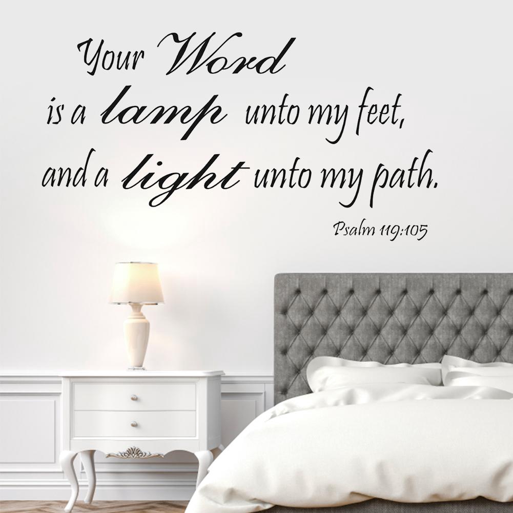 Walls Verse Religious Quote Christian Art Pvc Decor Bible Stickers Wall Decals