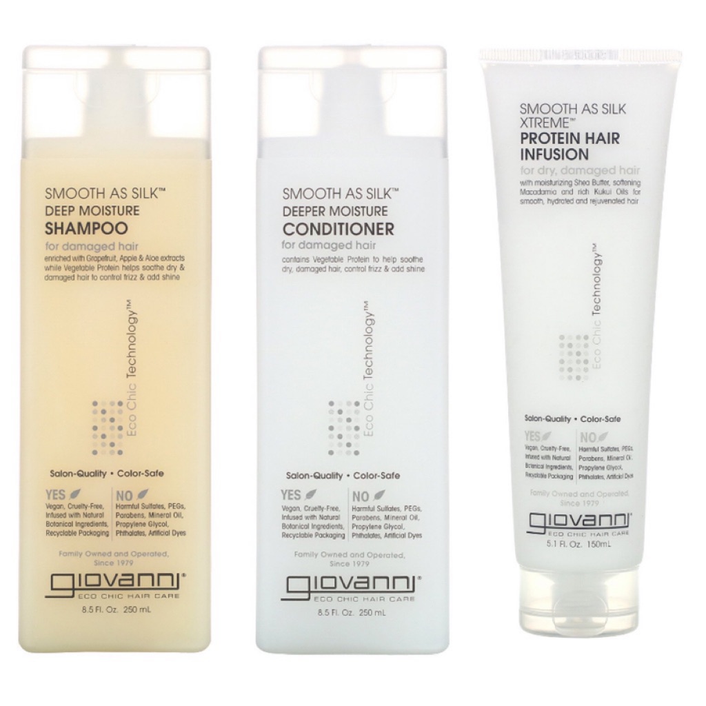 Giovanni Smooth As Silk Series Deep Moisture Shampoo, Conditioner ...