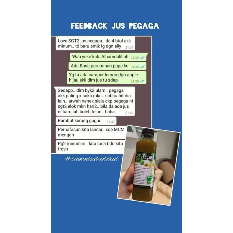 Shop Malaysia Jus Pegaga Epal Hijau Lemon 500ml Shopee Singapore