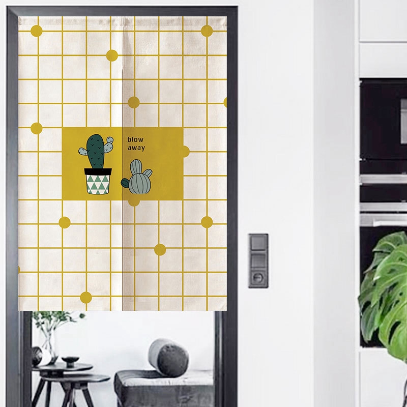 Japanese Kitchen Door Curtain Decorative Partition Curtain Home