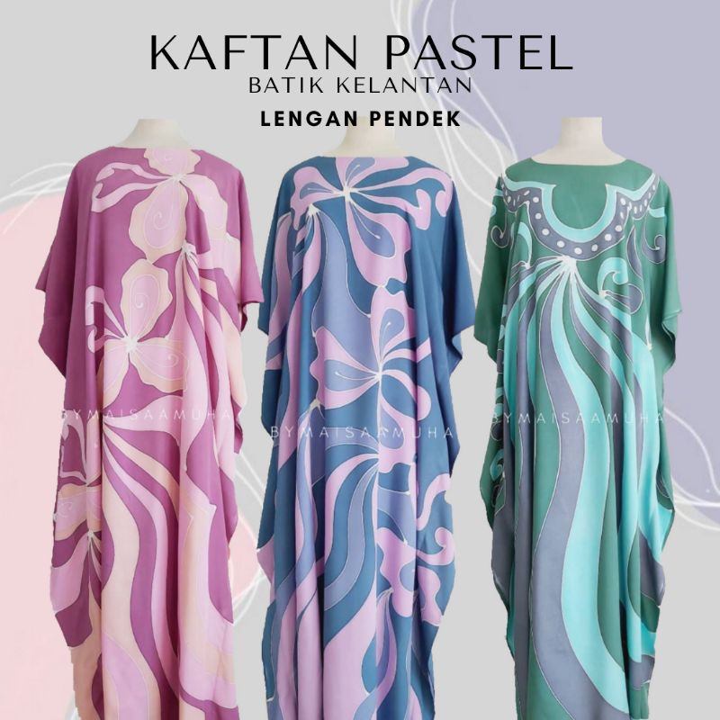 Catalog 1 2 Kaftan Pastel Cotton Viscose Bat Shirt Monthan Batik Short Sleeve Shopee Singapore