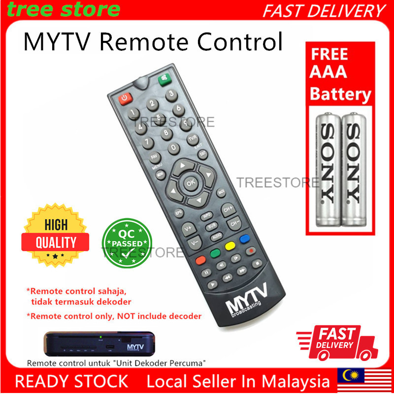 Mytv Remote Control For Unit Dekoder Percuma Decoder Government Mytv Digital Dvb T2 Receiver Use Shopee Singapore
