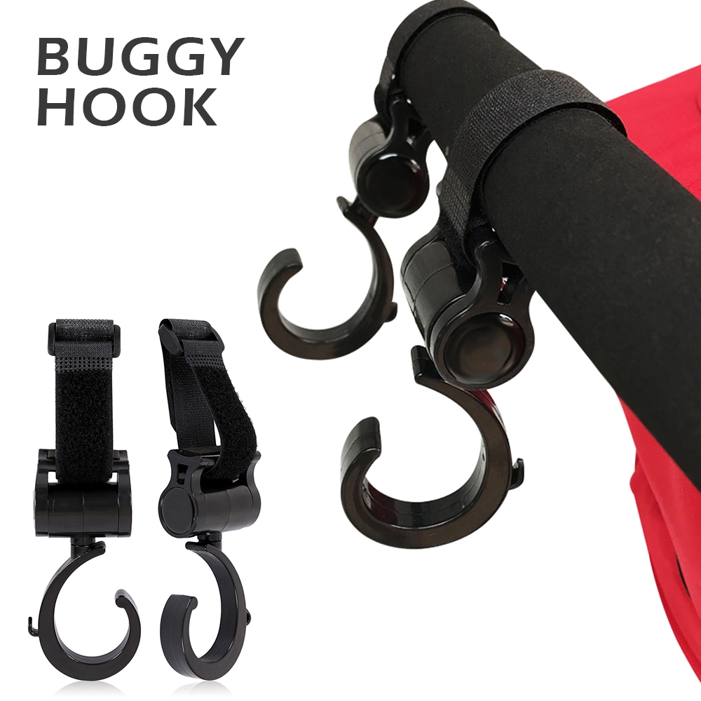 Style Safe Bag Hanger Hook and Stroll Pram/Stroller/Buggy Clips/Hooks 2 PACK 