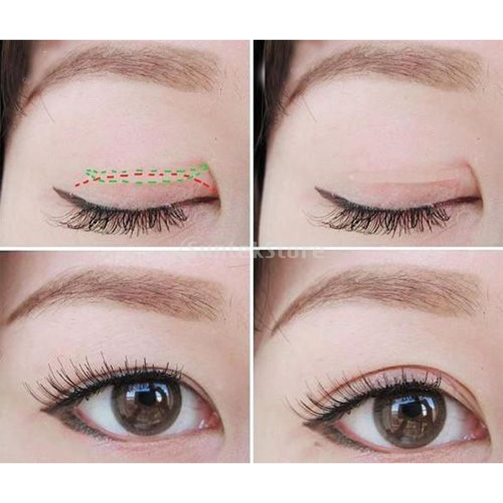 how to stick double eyelid tape