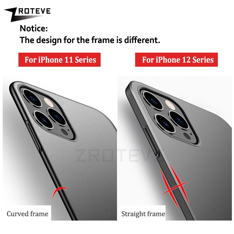 For iPhone13 Case ZROTEVE Luxury Ultra Slim Frosted Hard PC Cover For iPhone 13 11 12 Pro Max iPhone11 iPhone12 Mini Phone Cases