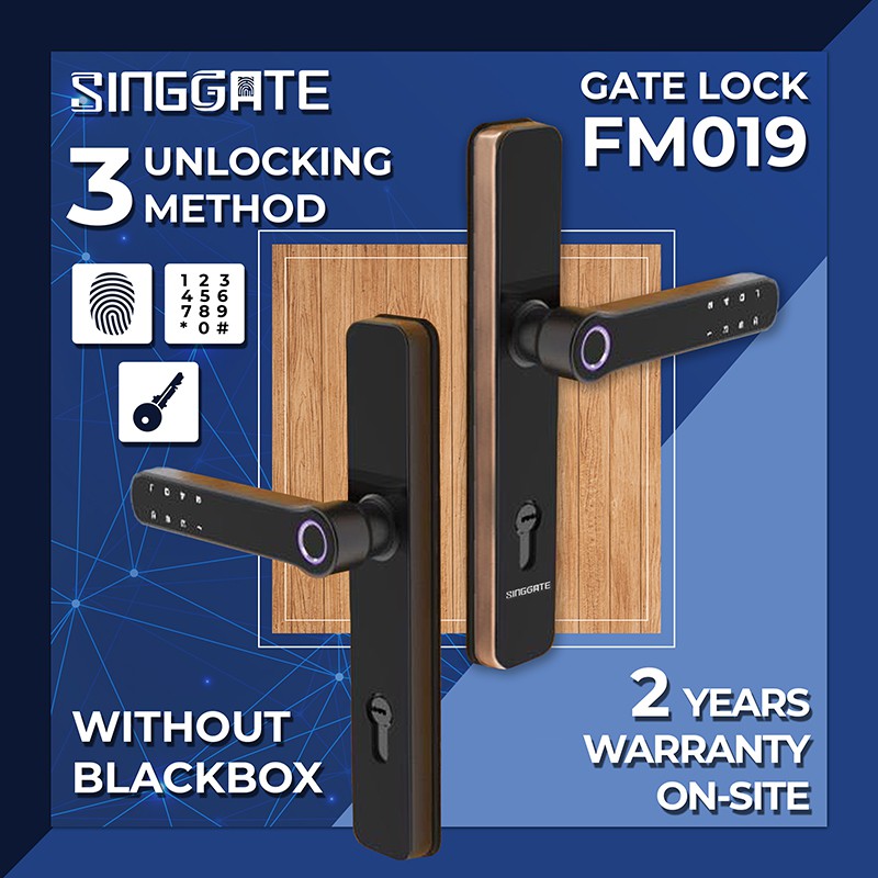 SINGGATE BTO HDB Metal Gate Digital Lock Fingerprint Password Key