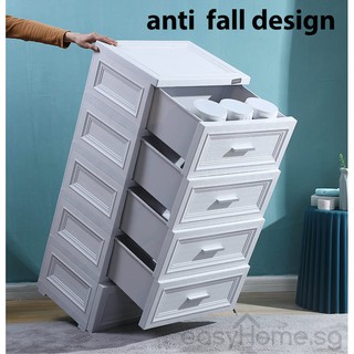 Easyhome.sg Modern Cabinet Drawer 48 58 / Wardrobe Home Organizer Storage Shelf Clothes Rack Closet #7