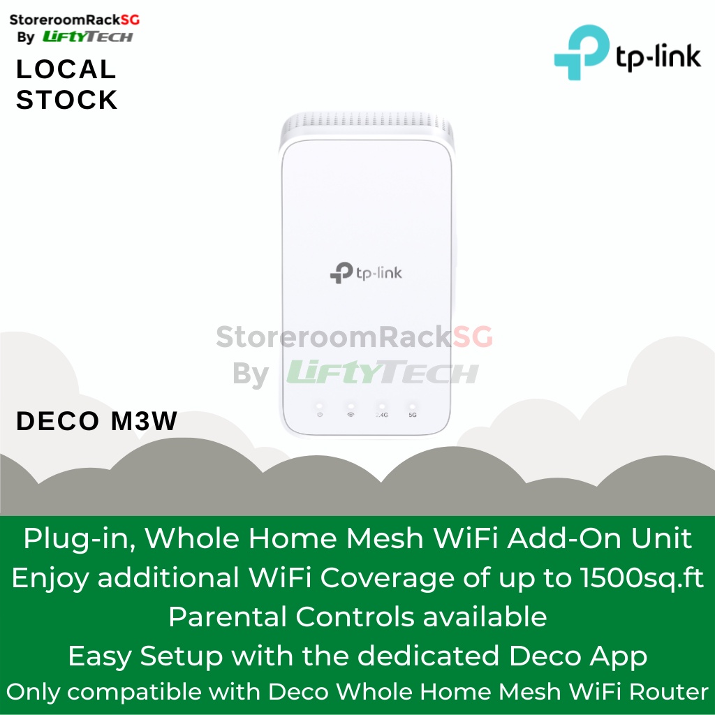 TP Link Deco M3W ( Add On ) Whole Home WiFi Mesh Shopee Singapore