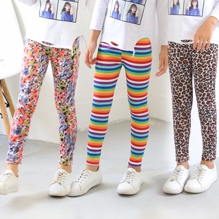 2-12 years Girls' Leggings Spring and Autumn Thin Children's Stretch Printed Pants Korean Version of The Big Children's Pants