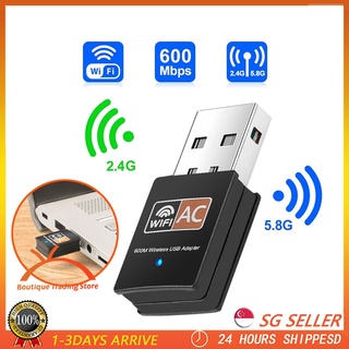 Roni USB Wireless Wifi Adapter 600Mbps Wifi Dongle Dual Band 2.4G / 5G Hz 802.11 AC SG SELLER(In stock)