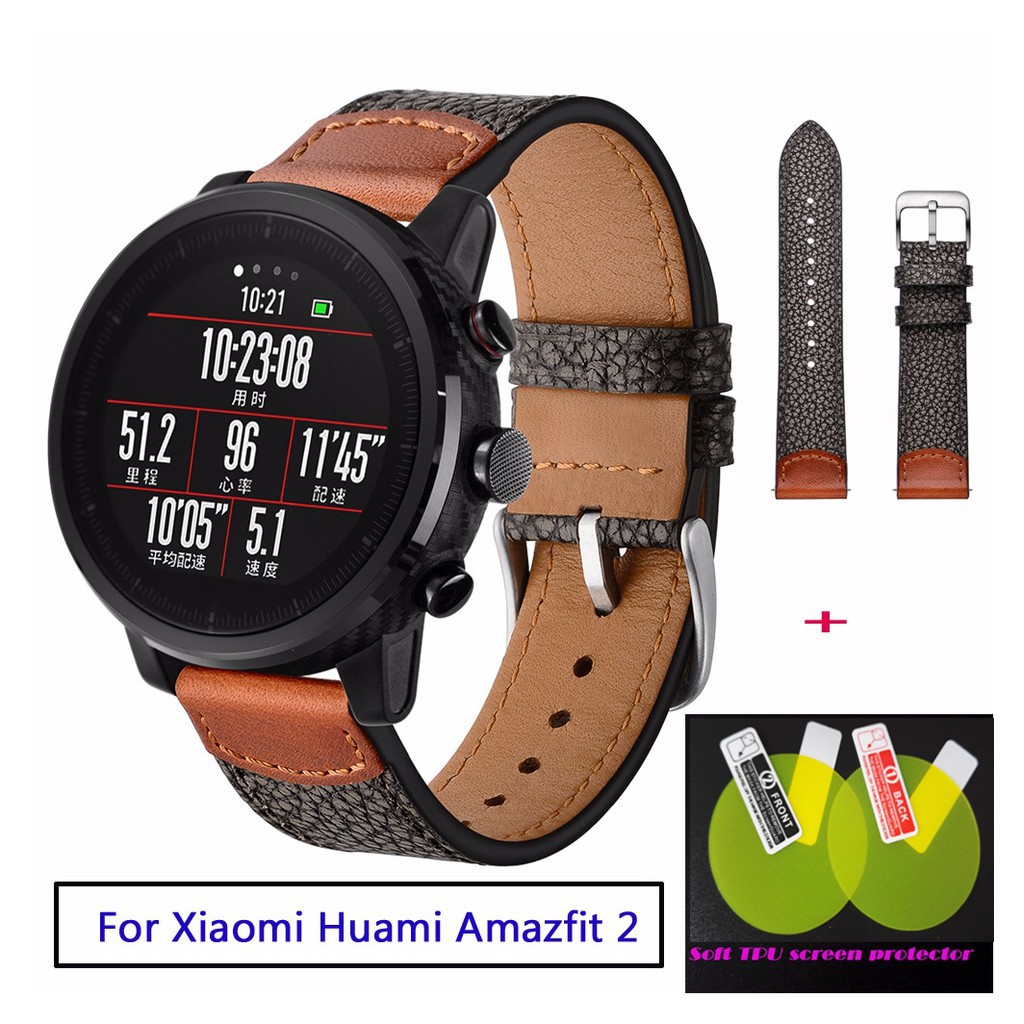 amazfit stratos 2 leather strap