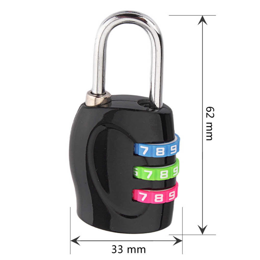 3 Digit Combination Padlock Luggage Case Lock Metal Secure Password Code Unlock Shopee Singapore