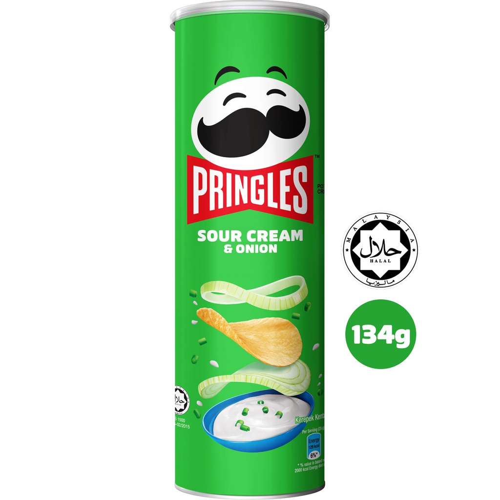 Pringles Sour Cream And Onion Potato Chips G Halal Shopee Singapore