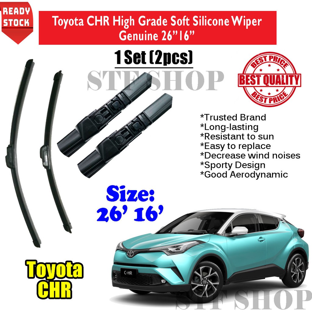 Toyota Chr High Grade Soft Silicone Wiper Genuine 26 18 Shopee Singapore