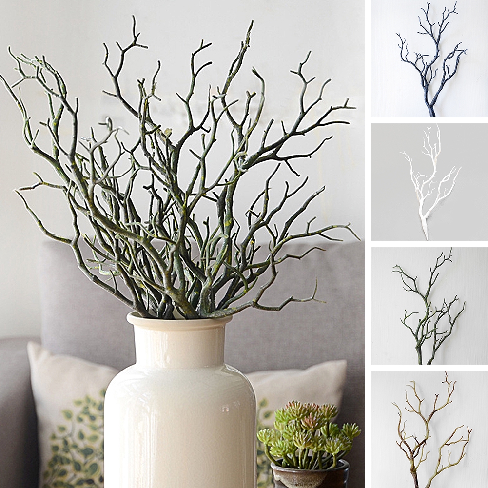 20 head Artificial Fake Plant Tree Branch Dry Twigs Church Office Home Decor 