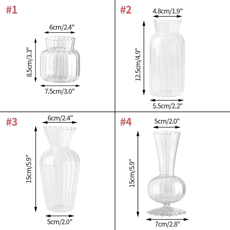 Buy Mini Glass Vases for Centerpieces - Hewory Clear Small Bud Vases in  Bulk, Cute Flower Vases Set for Wedding, Home Decoration, Table Decor  (Clear, 8) Online at Low Prices in India 
