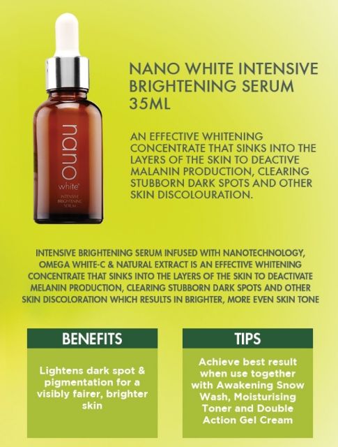 Shop Malaysia Nano White Intensive Brightening Serum 30ml Dark Spot Corrective Serum 30ml Shopee Singapore