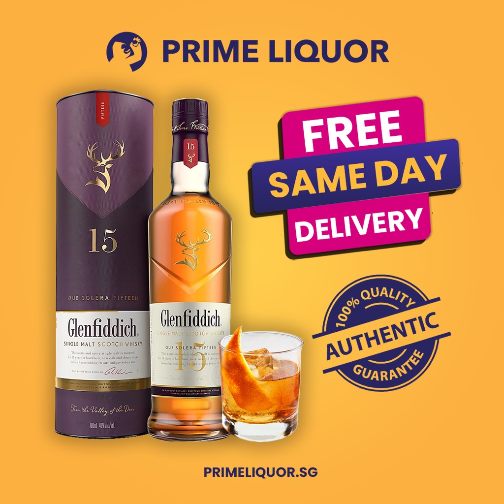 Glenfiddich 15 Years Old Single Malt Scotch Whisky 700ml (Same Day Delivery) Shopee Singapore