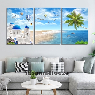 Frameless Canvas Sea Beach Waves Sunrise Sunset Landscape Decorative Painting Living Room Hotel Bedroom Wall Stickers Mural Art Board Painting Shopee Singapore