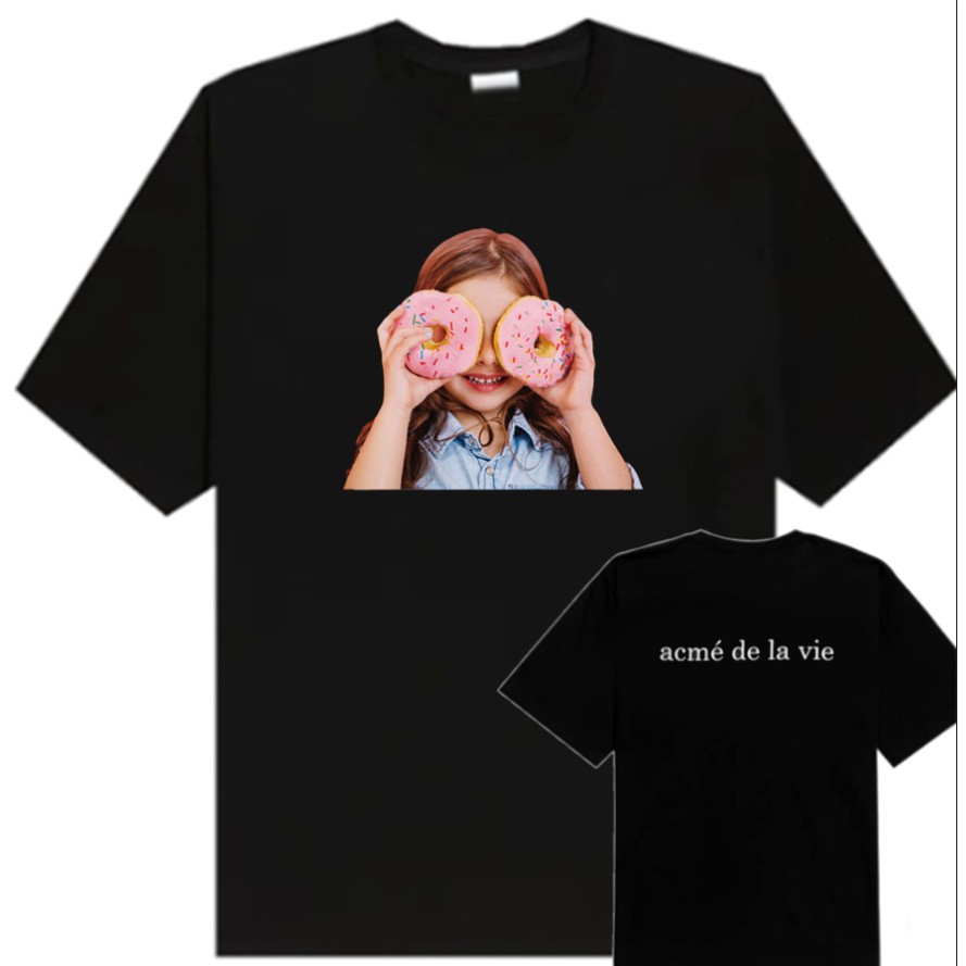 Adlv Acme De La Vie Donut Cotton Short Sleeve Cotton Top T Shirt Shopee Singapore