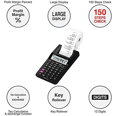 Casio HR-8RC-BK Printing Calculator