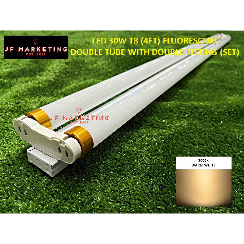 Shop Malaysia Led 30w T8 4ft Fluorescent Double Tube With Double Fitting Set Lampu Kalimantang Shopee Singapore