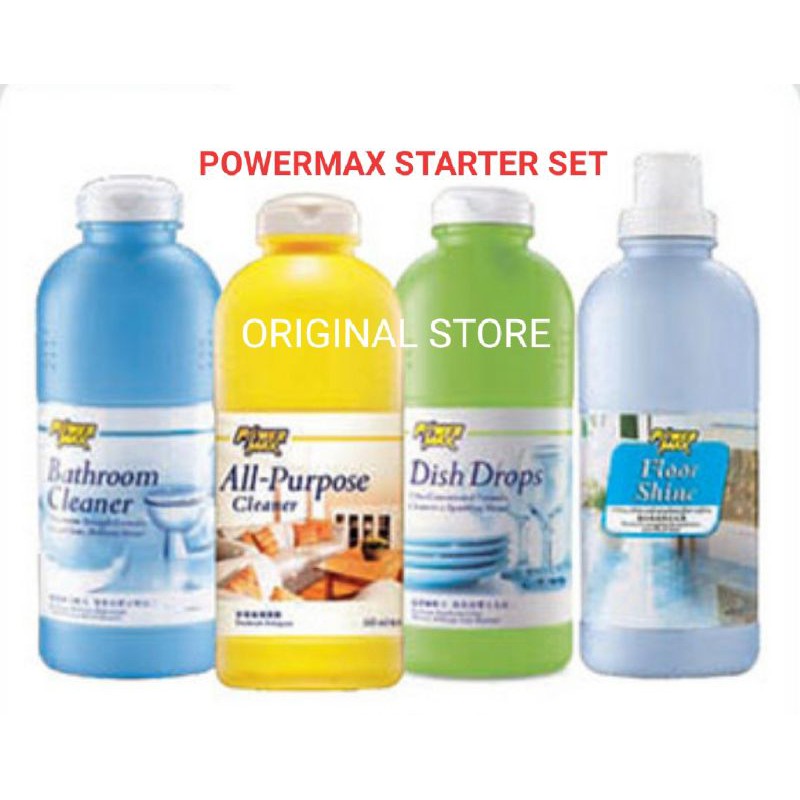 Cosway PowerMax Pack of 4 Cleaner (Floor shine+Dish Drops+AllPurpose