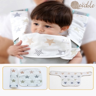 3 Pcs Set Drool Pad Teething Pad Reversible  6 layers 100% cotton gauze for baby carrier
