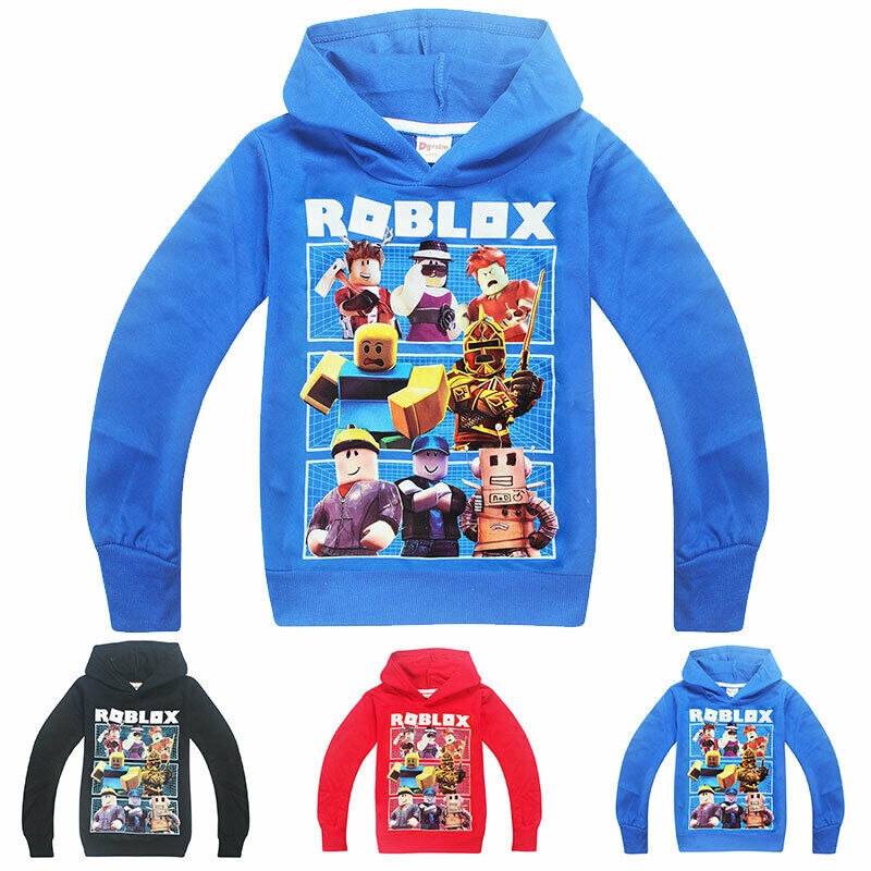 Autumn Kids Boys Girls Roblox Long Sleeve Hooded Tops Casual - cute black hoodie and hat outfit for girls roblox cute