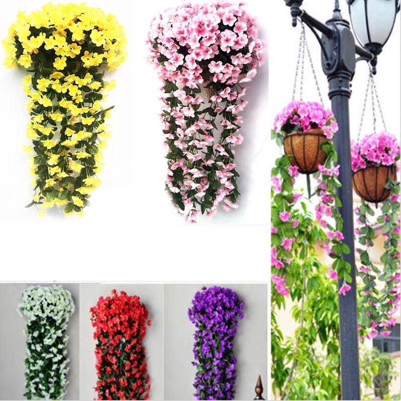 Artificial Flower Decoration Orchid Flower Silk Wall Hanging