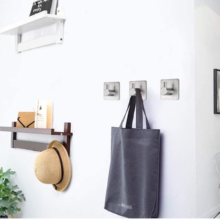 4 PC Stainless Steel Adhesive Hooks - Waterproof Hook for Hanging Coat Hat Towel Rack Wall Mount on Bathroom Bedroom #6