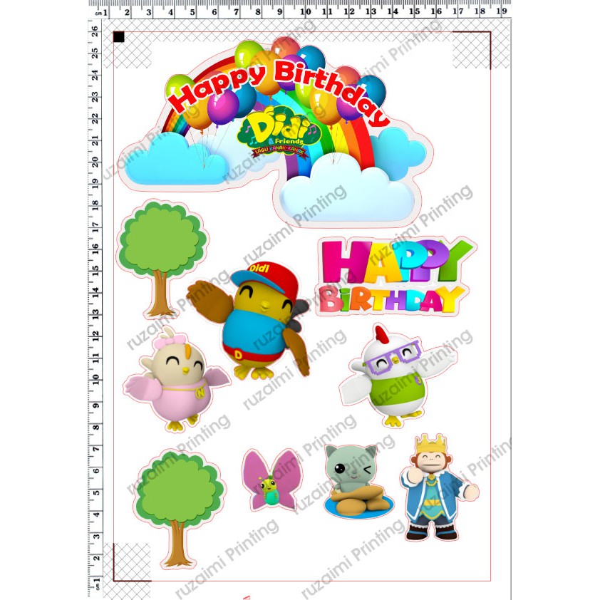 Shop Malaysia Didi Friends Cake Topper 014 Shopee Singapore