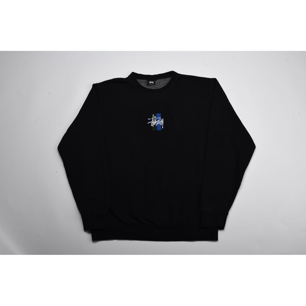 stussy 2 bar stock crewneck sweatshirt