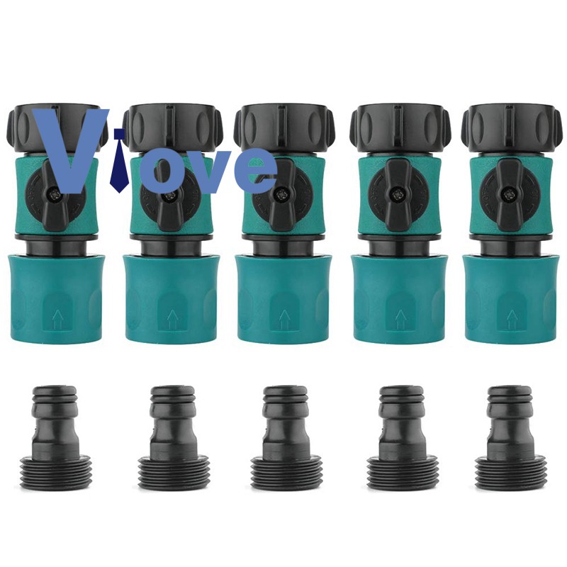 3 4 Inch Garden Hose Fitting Quick Connector Switch 5 Sets 10 Pack Shopee Singapore