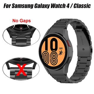 Stainless Steel Metal Strap for Samsung Galaxy Watch 4 44mm 40mm Classic 46mm 42mm Watchband witch Curved Connector