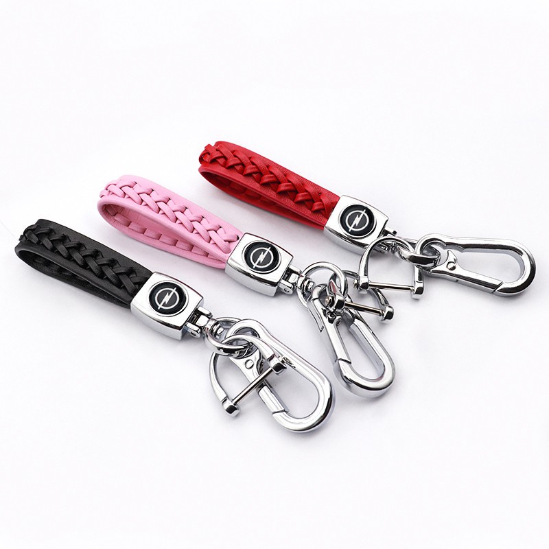 Car accessories decorative key ring, exquisite business leather braided rope keychain suitable for OPEL- Corsa e Ampera Astra Insignia Combo Zafira Vivaro Adam Mokka