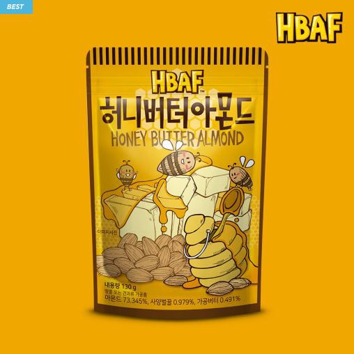 Korean Almond HBAF Tom's Honey Butter Almond 210g x 3ea | Shopee Singapore