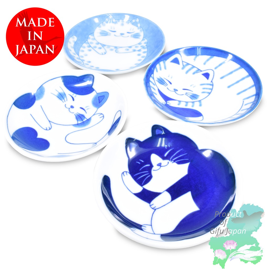 Cute Cat Ceramic Soy Sauce Dish Japanese Ceramic Dinner Set Mixing Bowl