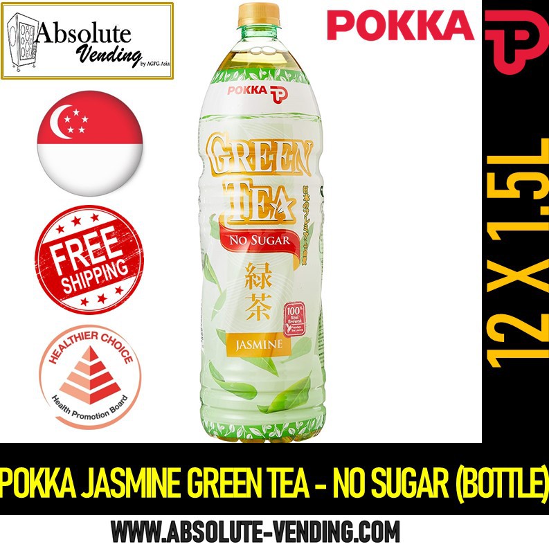 POKKA Jasmine Green Tea NO SUGAR 1.5L X 12 (BOTTLE) FREE DELIVERY